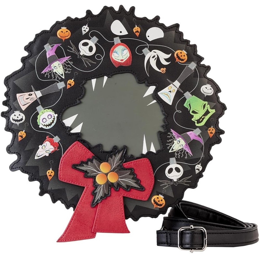 Loungefly Nightmare Before Christmas Wreath Crossbody Bag
